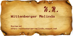Wittenberger Melinda névjegykártya